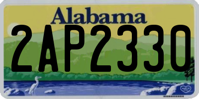 AL license plate 2AP2330