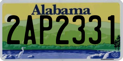 AL license plate 2AP2331