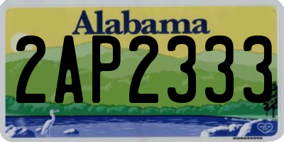 AL license plate 2AP2333