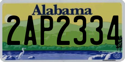 AL license plate 2AP2334