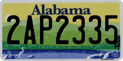 AL license plate 2AP2335