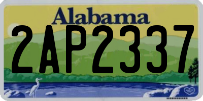AL license plate 2AP2337