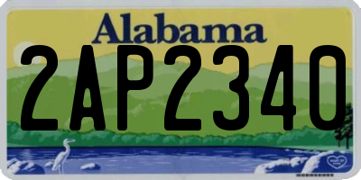 AL license plate 2AP2340