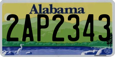 AL license plate 2AP2343