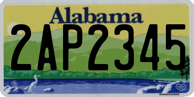 AL license plate 2AP2345