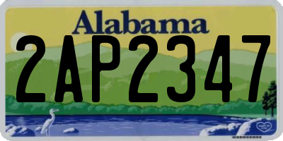 AL license plate 2AP2347