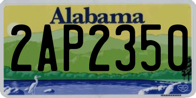 AL license plate 2AP2350