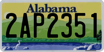 AL license plate 2AP2351