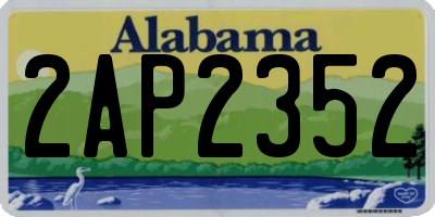 AL license plate 2AP2352