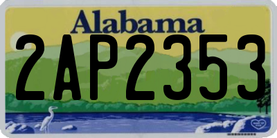 AL license plate 2AP2353