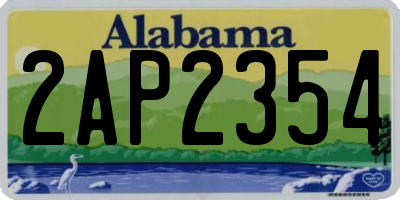 AL license plate 2AP2354