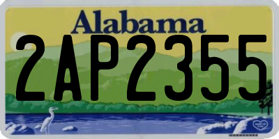 AL license plate 2AP2355