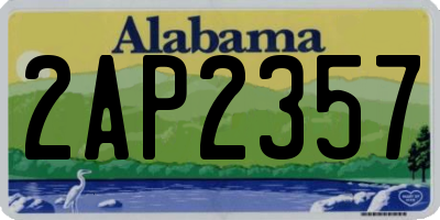 AL license plate 2AP2357