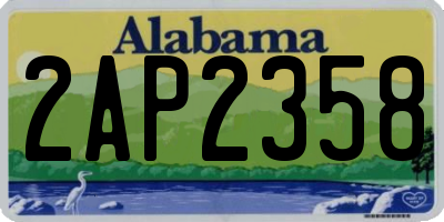 AL license plate 2AP2358