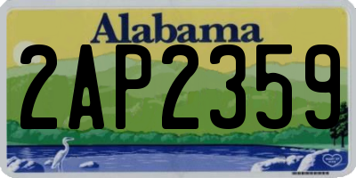 AL license plate 2AP2359
