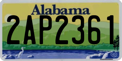 AL license plate 2AP2361