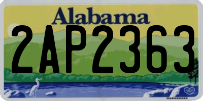 AL license plate 2AP2363