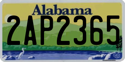 AL license plate 2AP2365