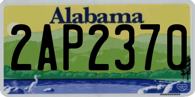 AL license plate 2AP2370