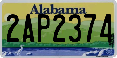 AL license plate 2AP2374