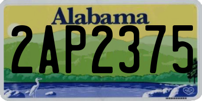 AL license plate 2AP2375
