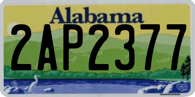 AL license plate 2AP2377