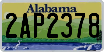 AL license plate 2AP2378