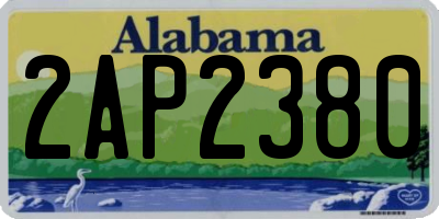 AL license plate 2AP2380