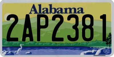 AL license plate 2AP2381