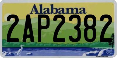 AL license plate 2AP2382