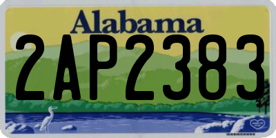 AL license plate 2AP2383