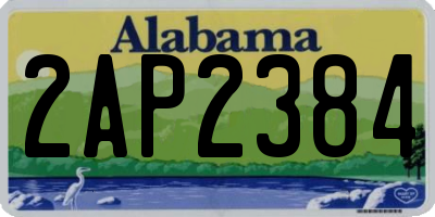 AL license plate 2AP2384