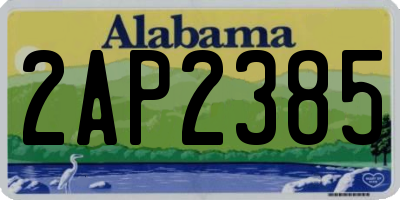AL license plate 2AP2385