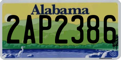 AL license plate 2AP2386