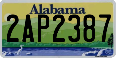 AL license plate 2AP2387