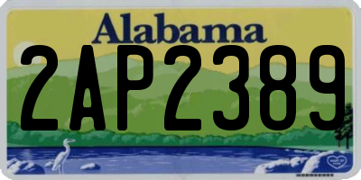 AL license plate 2AP2389