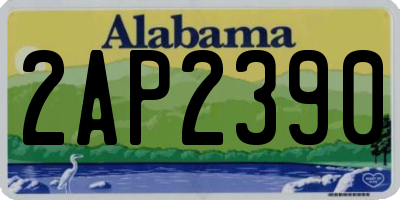 AL license plate 2AP2390