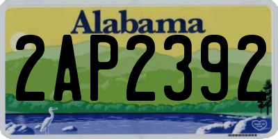 AL license plate 2AP2392