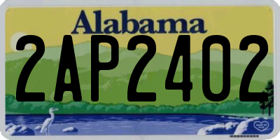 AL license plate 2AP2402