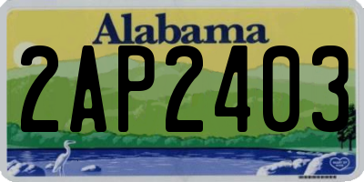 AL license plate 2AP2403