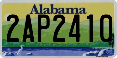 AL license plate 2AP2410