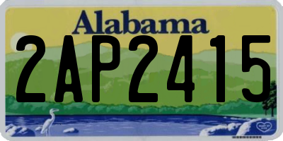 AL license plate 2AP2415