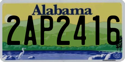 AL license plate 2AP2416