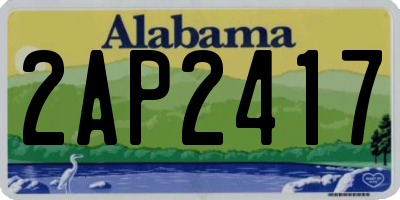 AL license plate 2AP2417