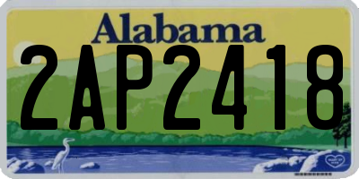 AL license plate 2AP2418