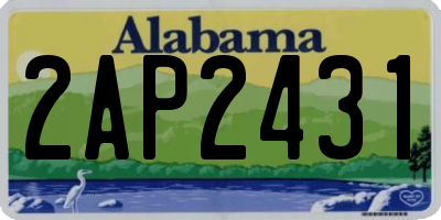 AL license plate 2AP2431
