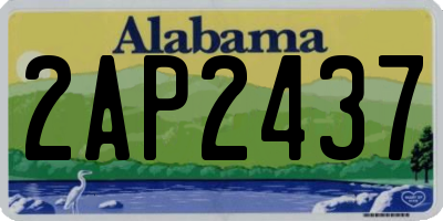AL license plate 2AP2437