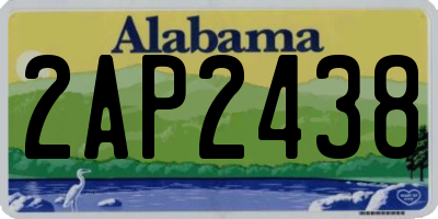 AL license plate 2AP2438