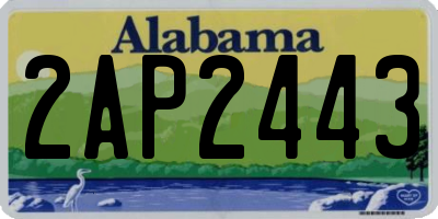 AL license plate 2AP2443