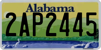 AL license plate 2AP2445